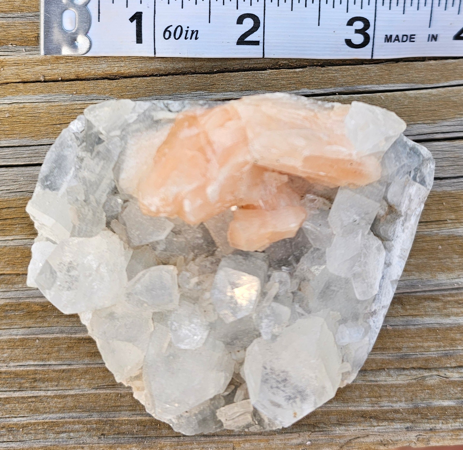Apophyllite with Stillbite Raw Crystal