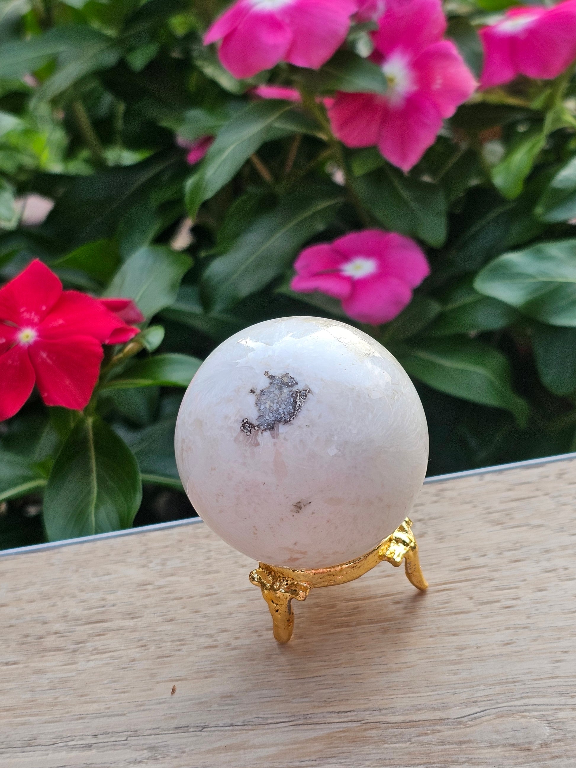 White Jade Crystal Sphere