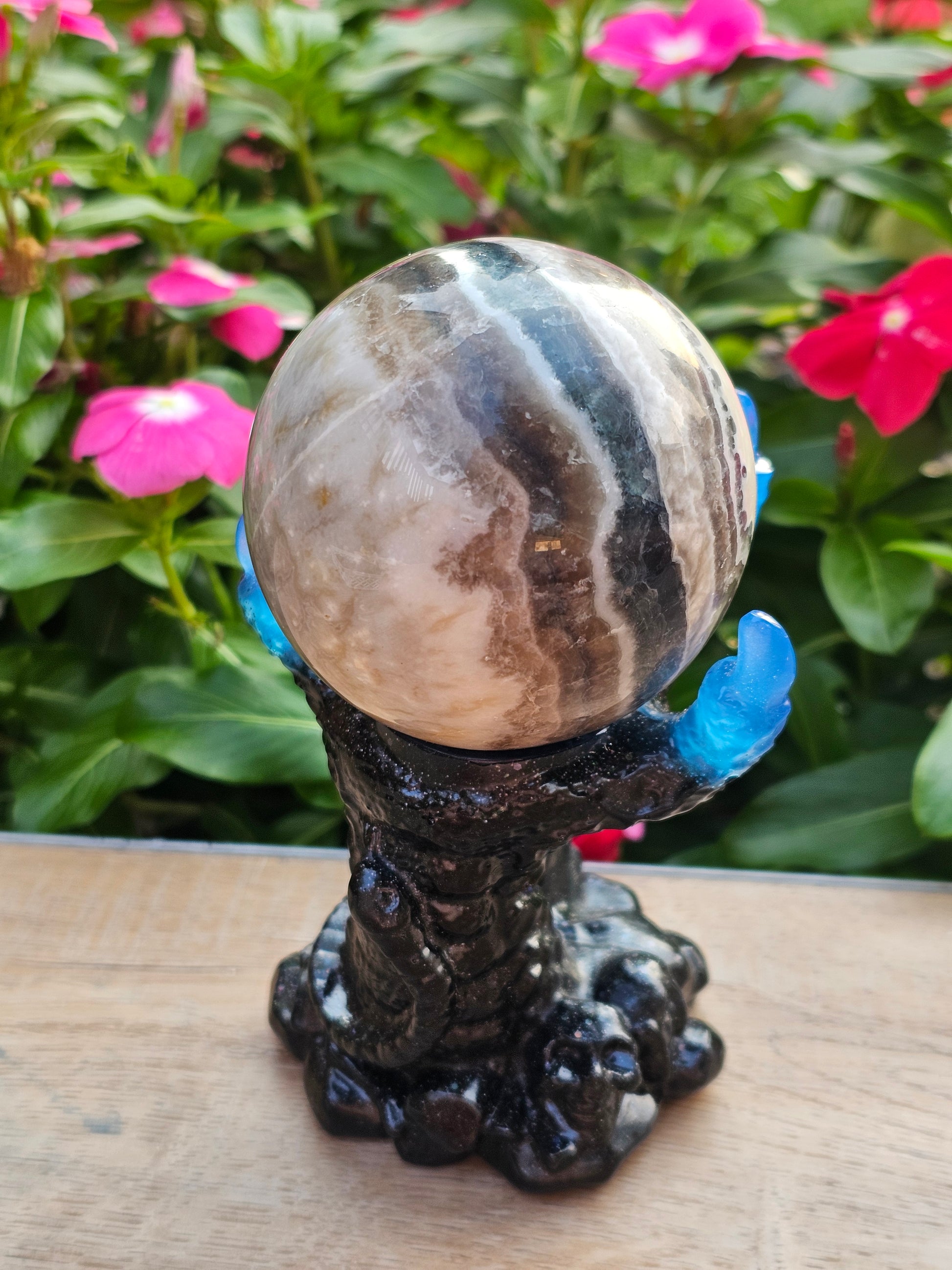 Agate Crystal Sphere