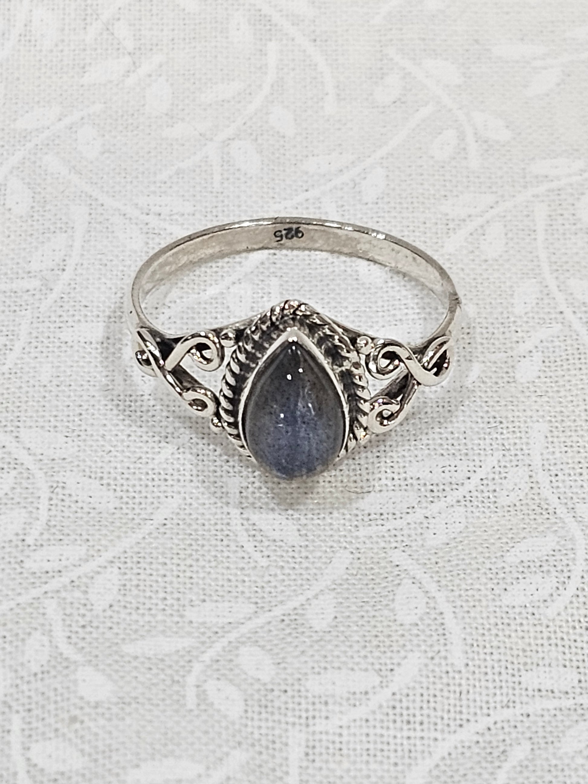 Sterling Silver Turquoise Gemstone Ring Handcrafted - Size 7.5