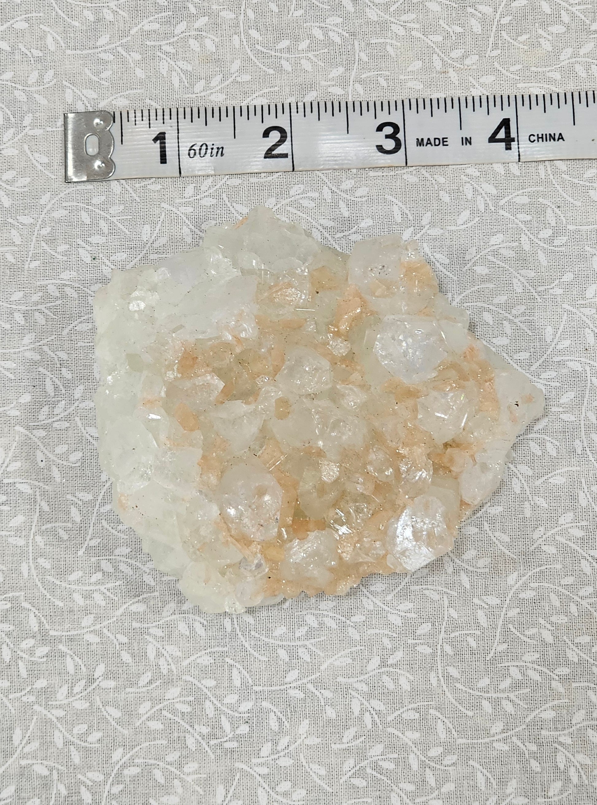 Apophyllite with Stillbite Raw Crystal Cluster