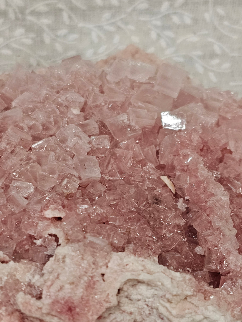 Pink Halite Raw Crystal Cluster