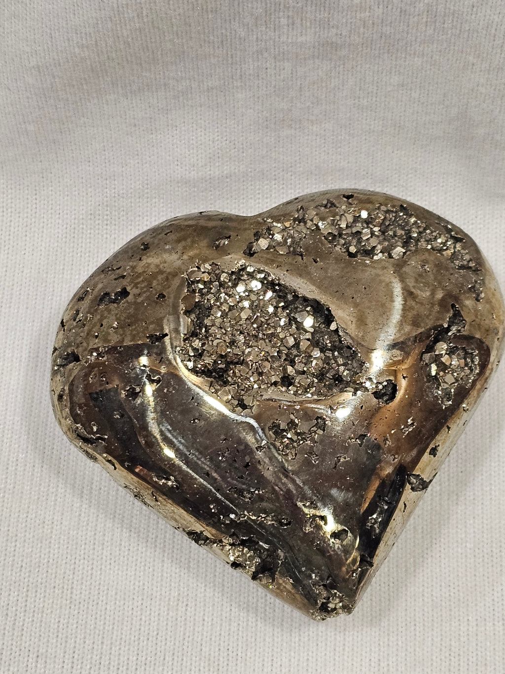 Pyrite Crystal Heart - Fool's Gold