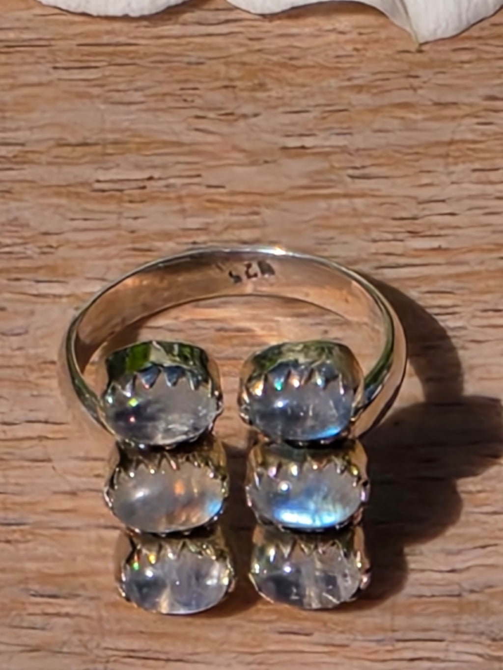 Labradorite Gemstone Sterling Silver Ring – Size 7.5