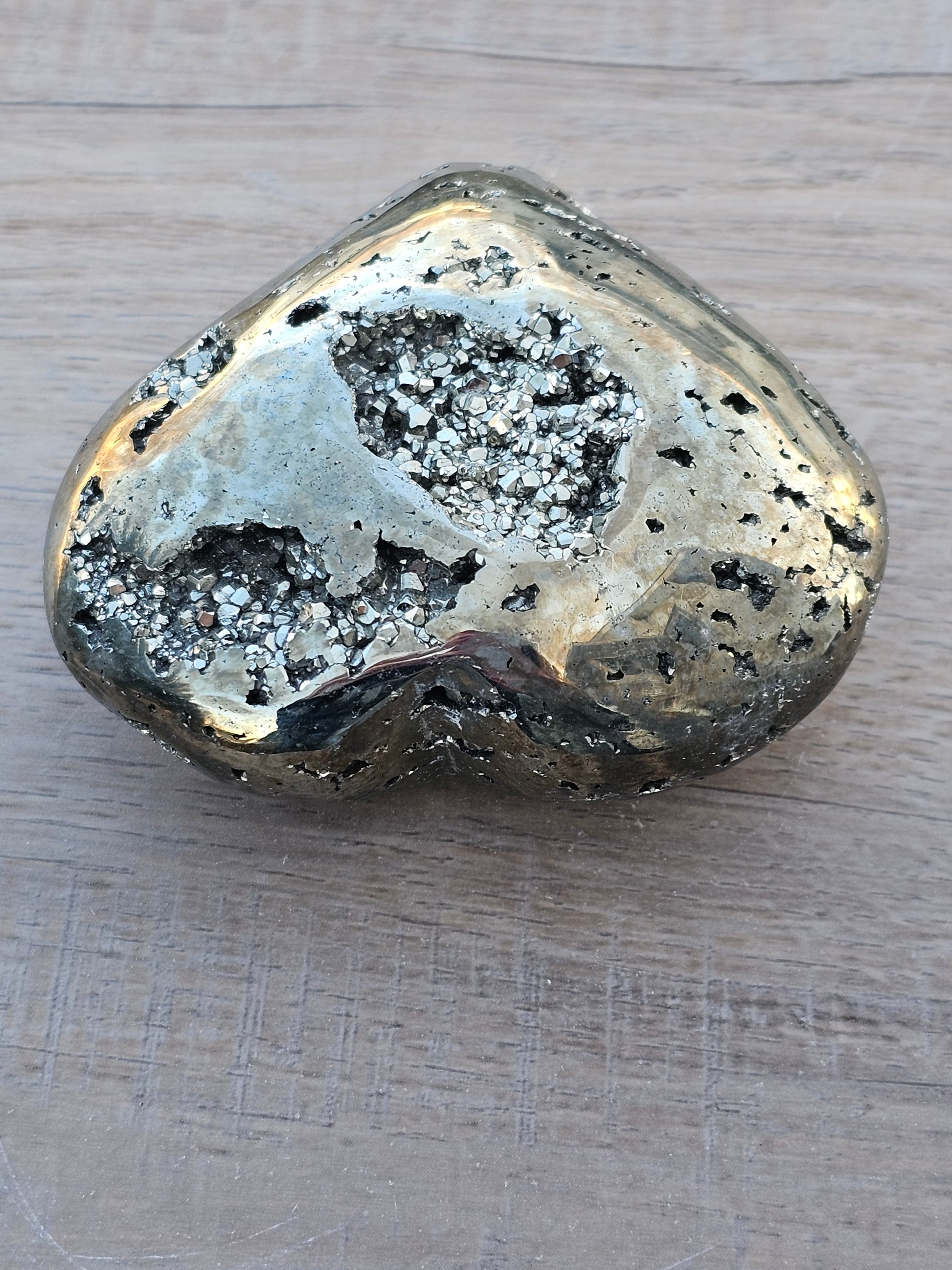 Pyrite Crystal Heart - Fool's Gold