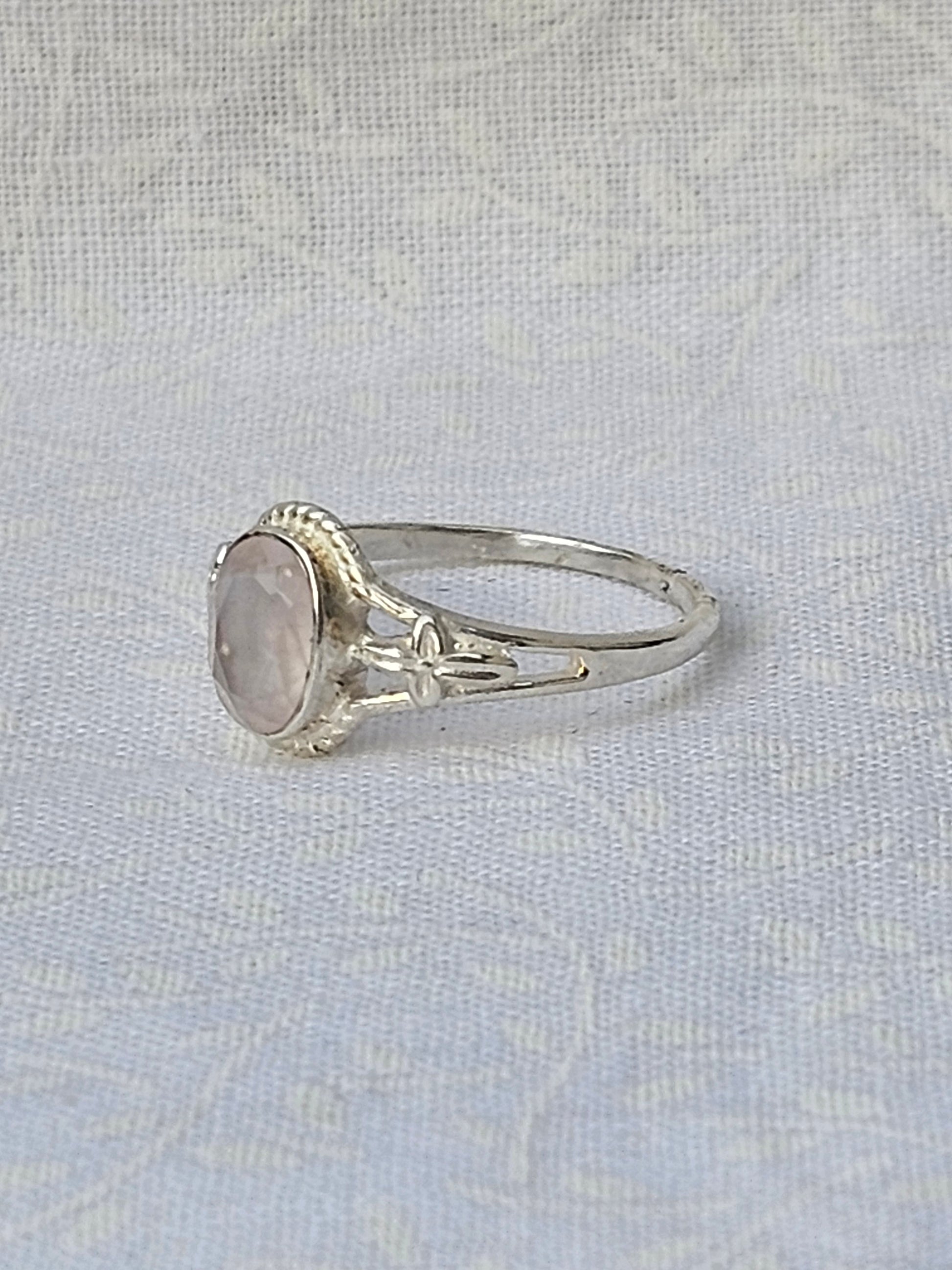 Sterling Silver Moonstone Gemstone Ring New Beginnings - Size 8