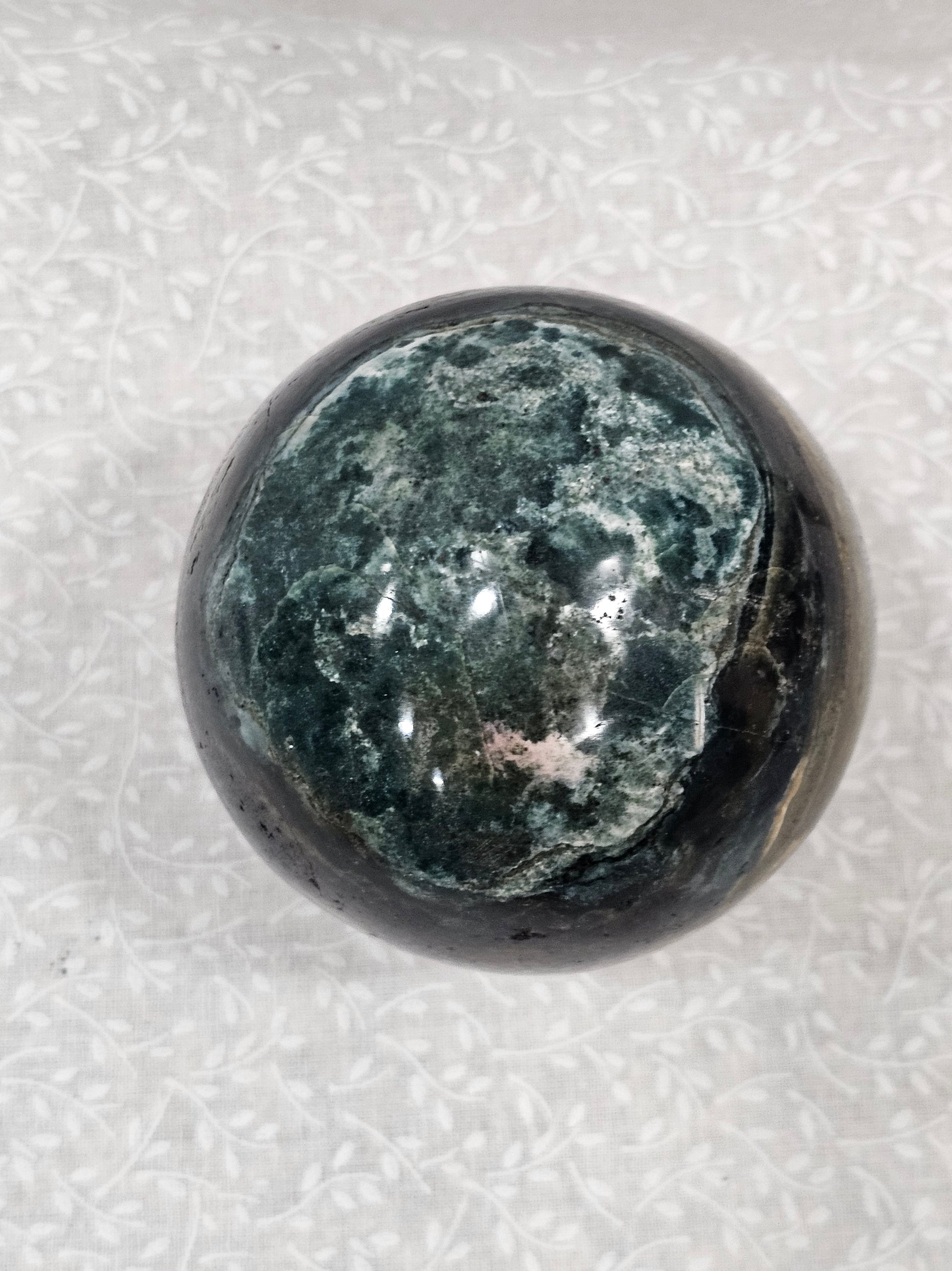Moss Agate Crystal Sphere
