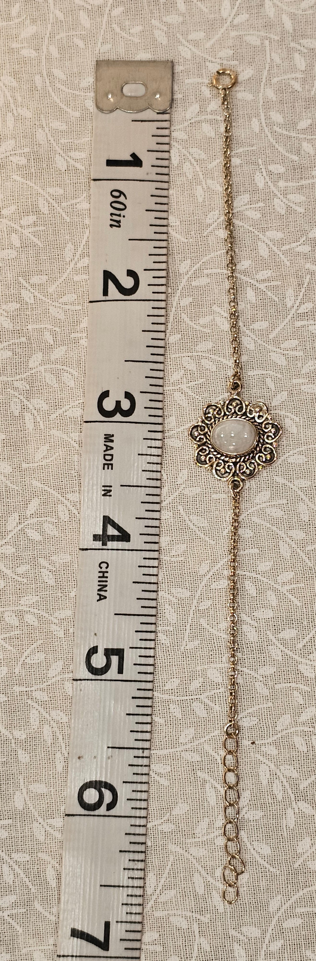 Sterling Silver Moonstone Gemstone Bracelet