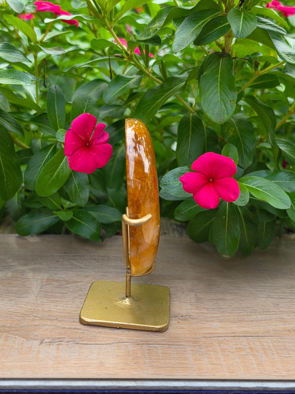 Golden Healer Crescent Moon on Stand