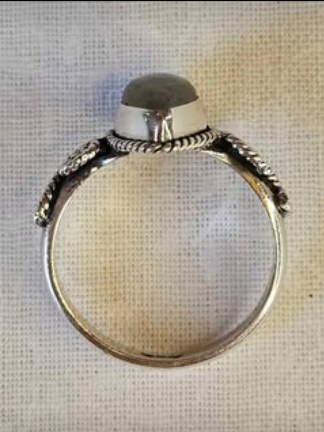 Natural Labradorite Sterling Silver Ring - Healing Crystal Gemstone Jewelry Size 6