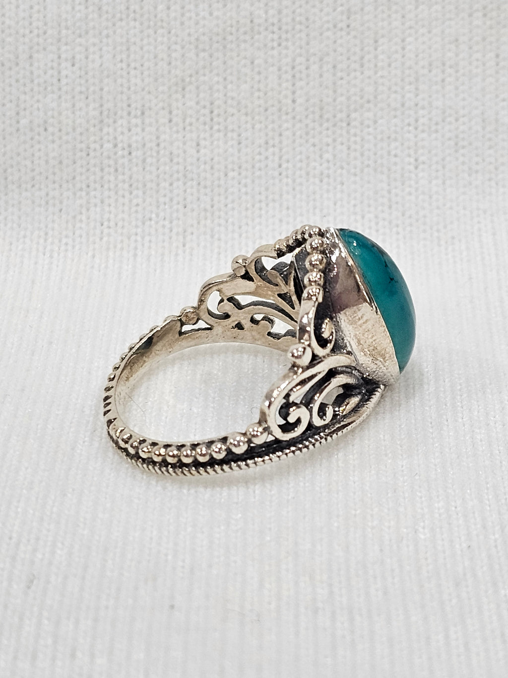 Turquoise Sterling Silver Ring - Size 9