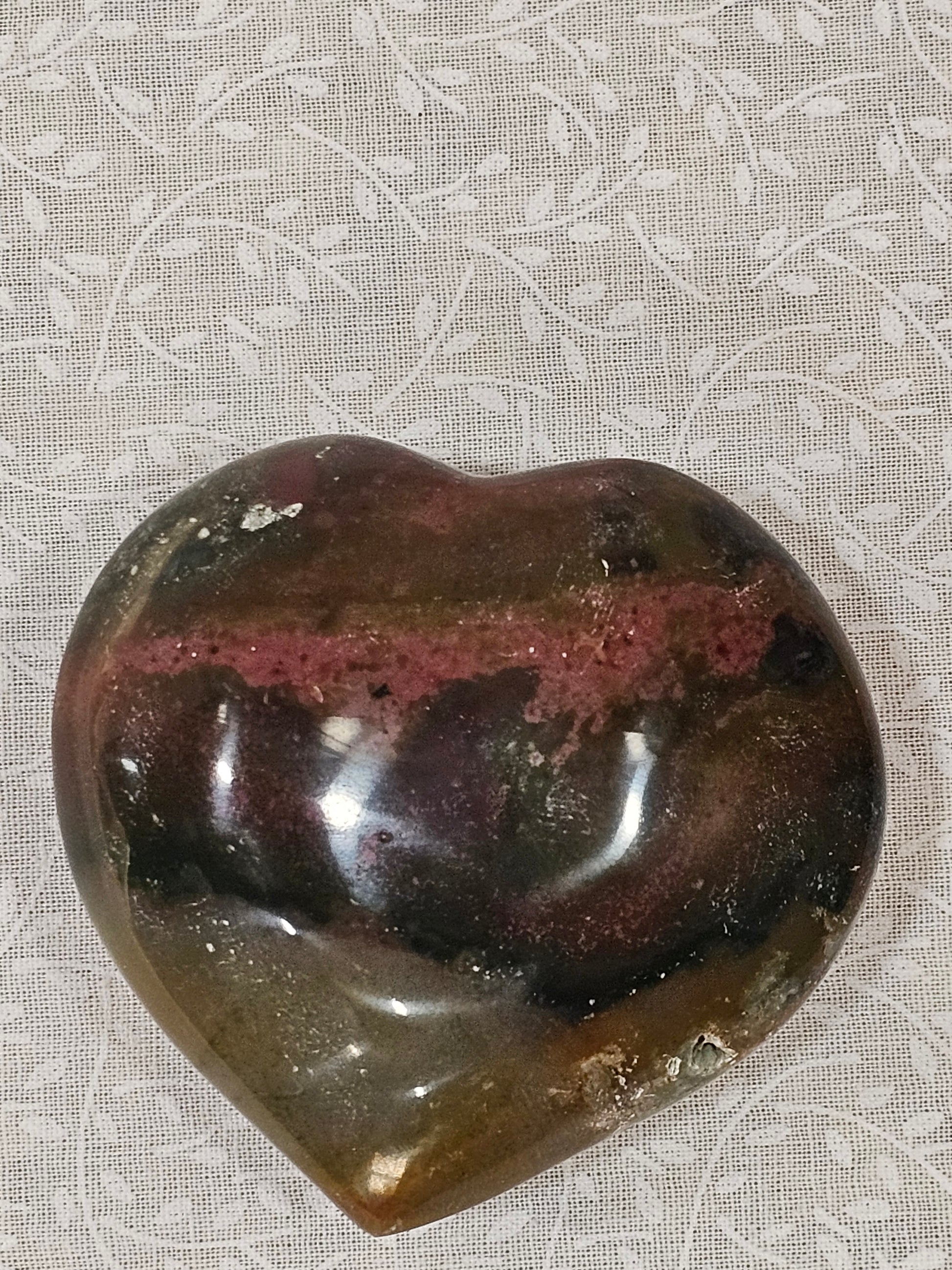 Ocean Jasper Crystal Heart