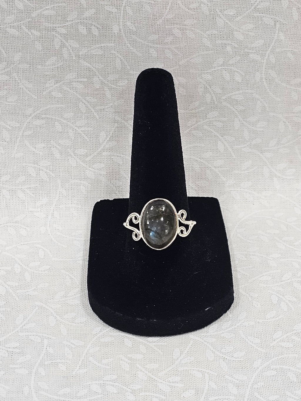 Sterling Silver Labradorite Gemstone Ring - Size 8.5