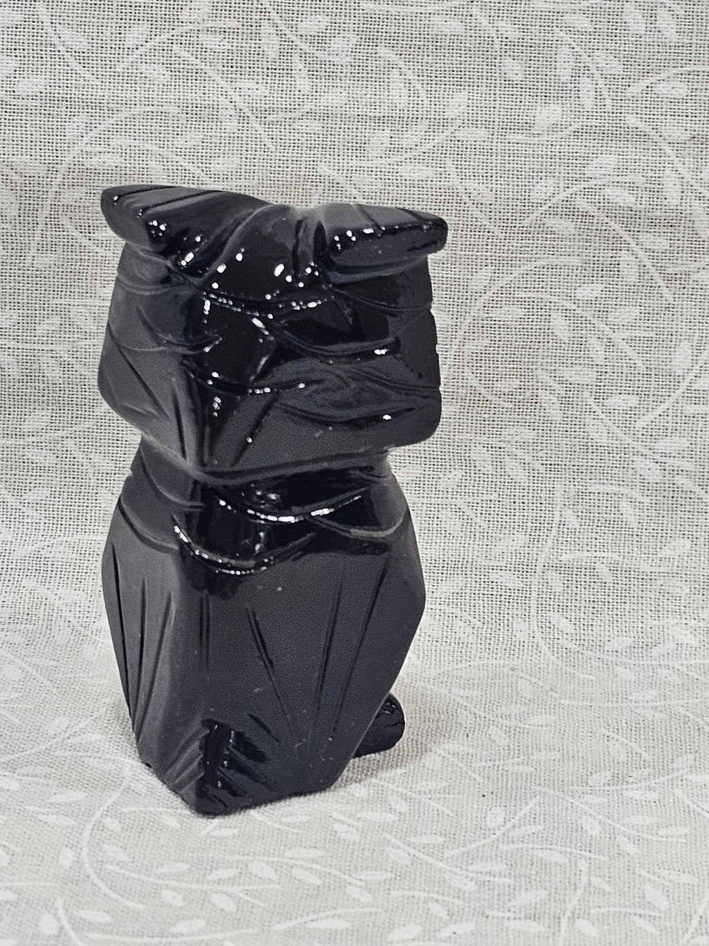 Black Obsidian Crystal Owl