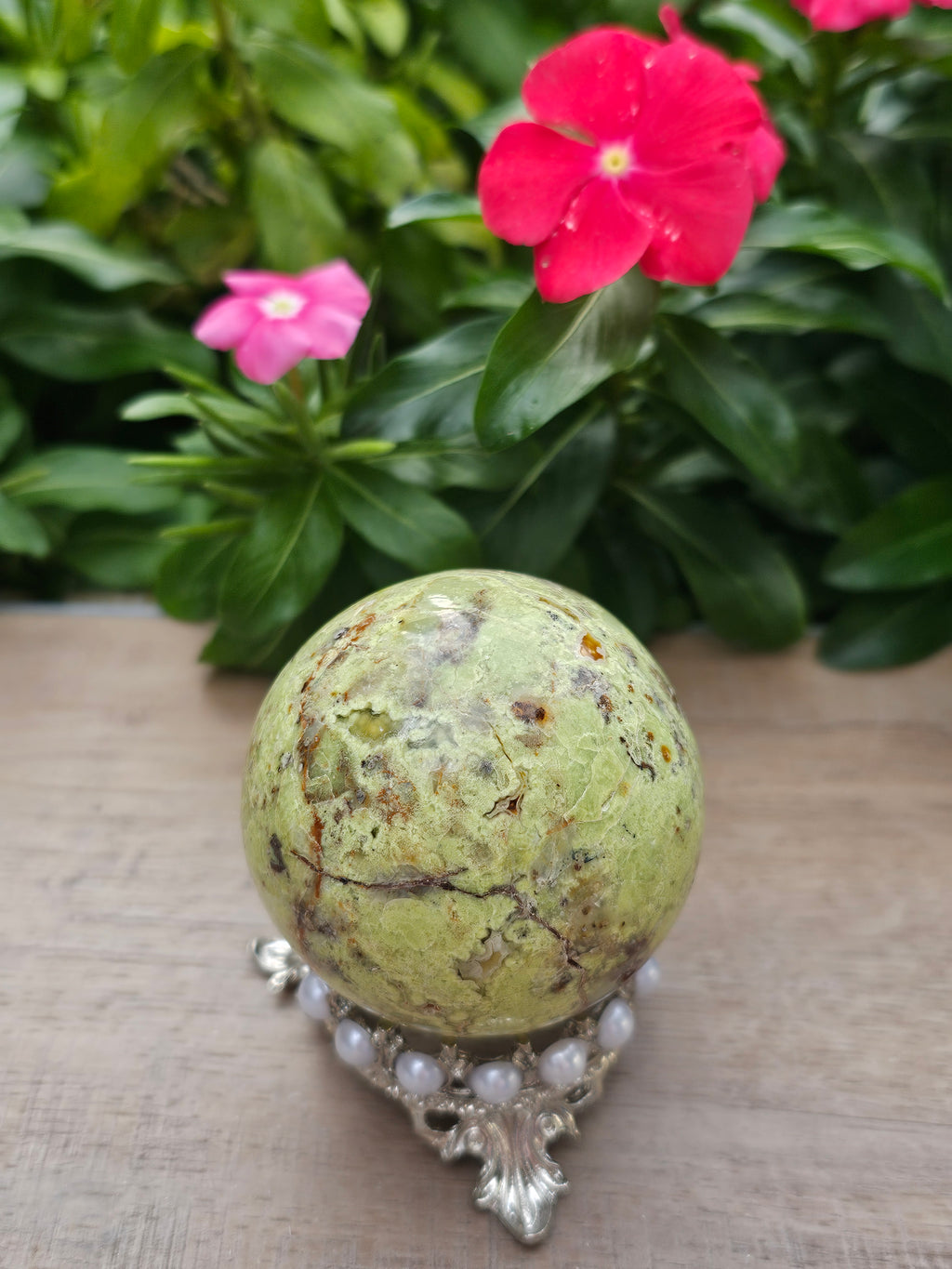 Green Opal Crystal Sphere - Natural Healing Stone 60mm