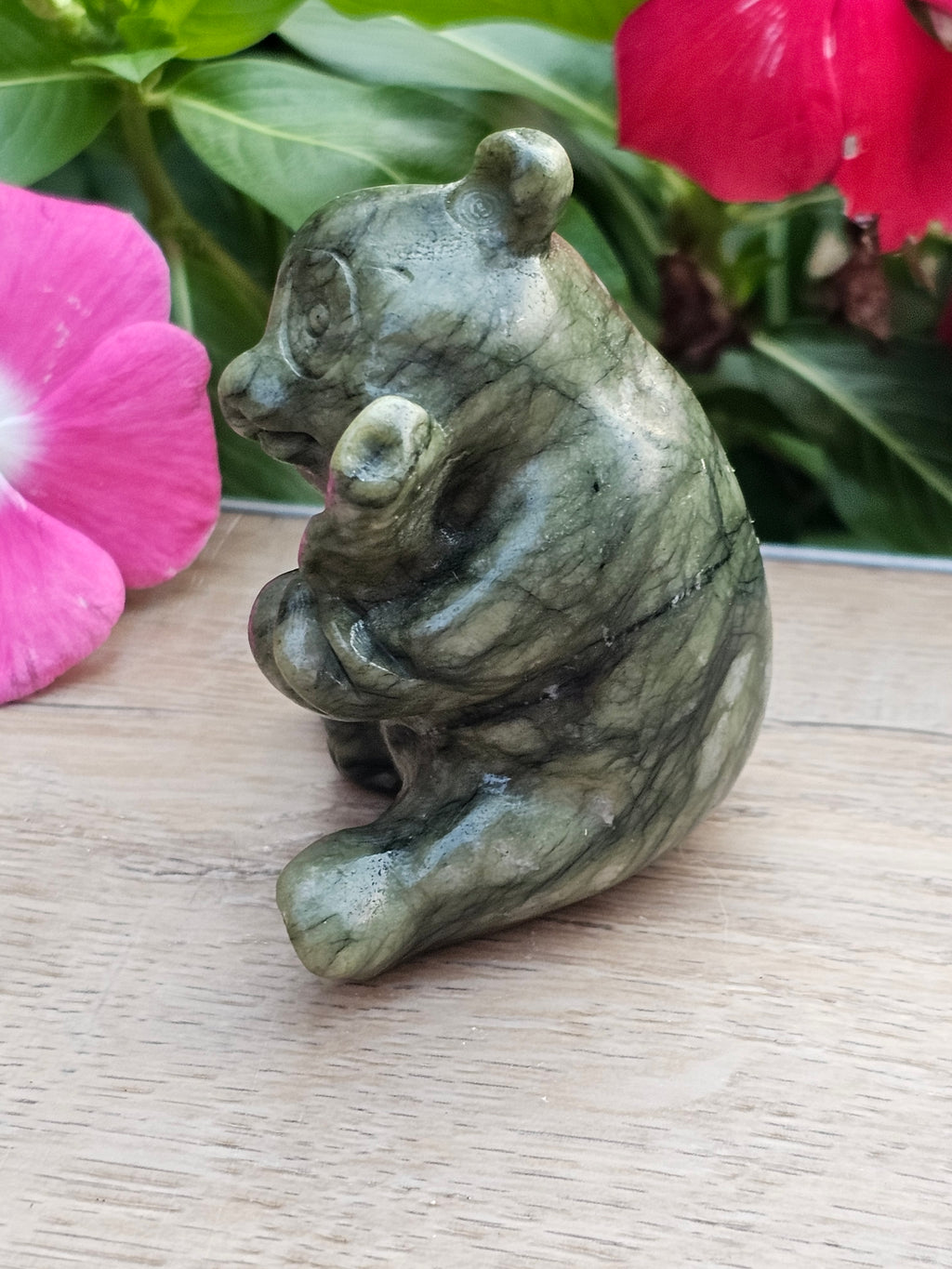 Serpentine Crystal Bear