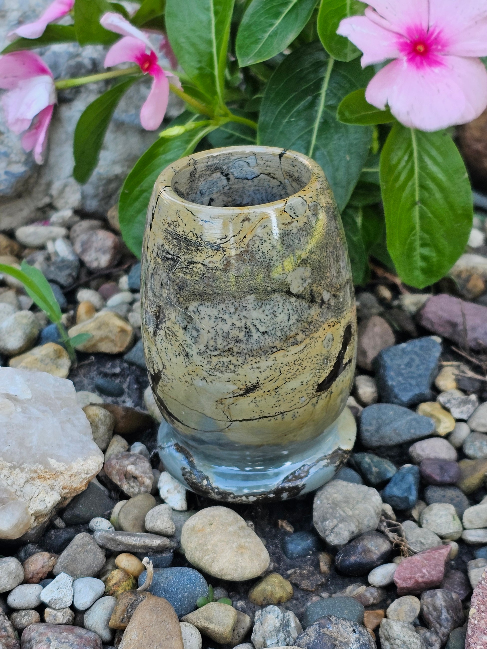 Picture Jasper Crystal Vase