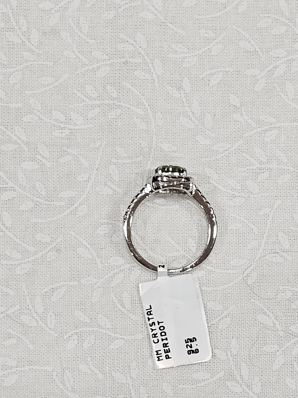 Sterling Silver Peridot Gemstone Ring August Birthstone - Size 5.5