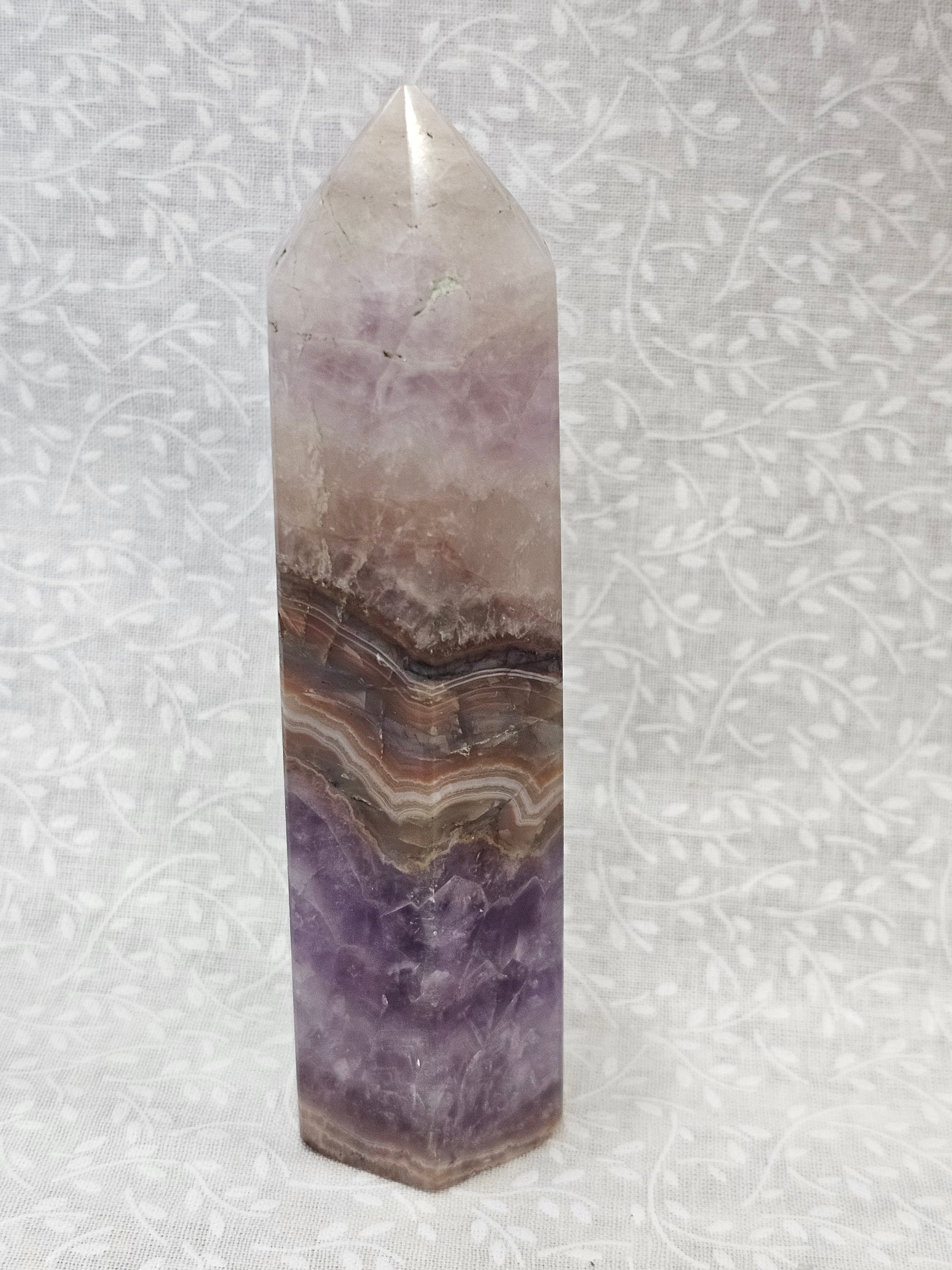 Amethyst Crazy Lace Agate Crystal Tower