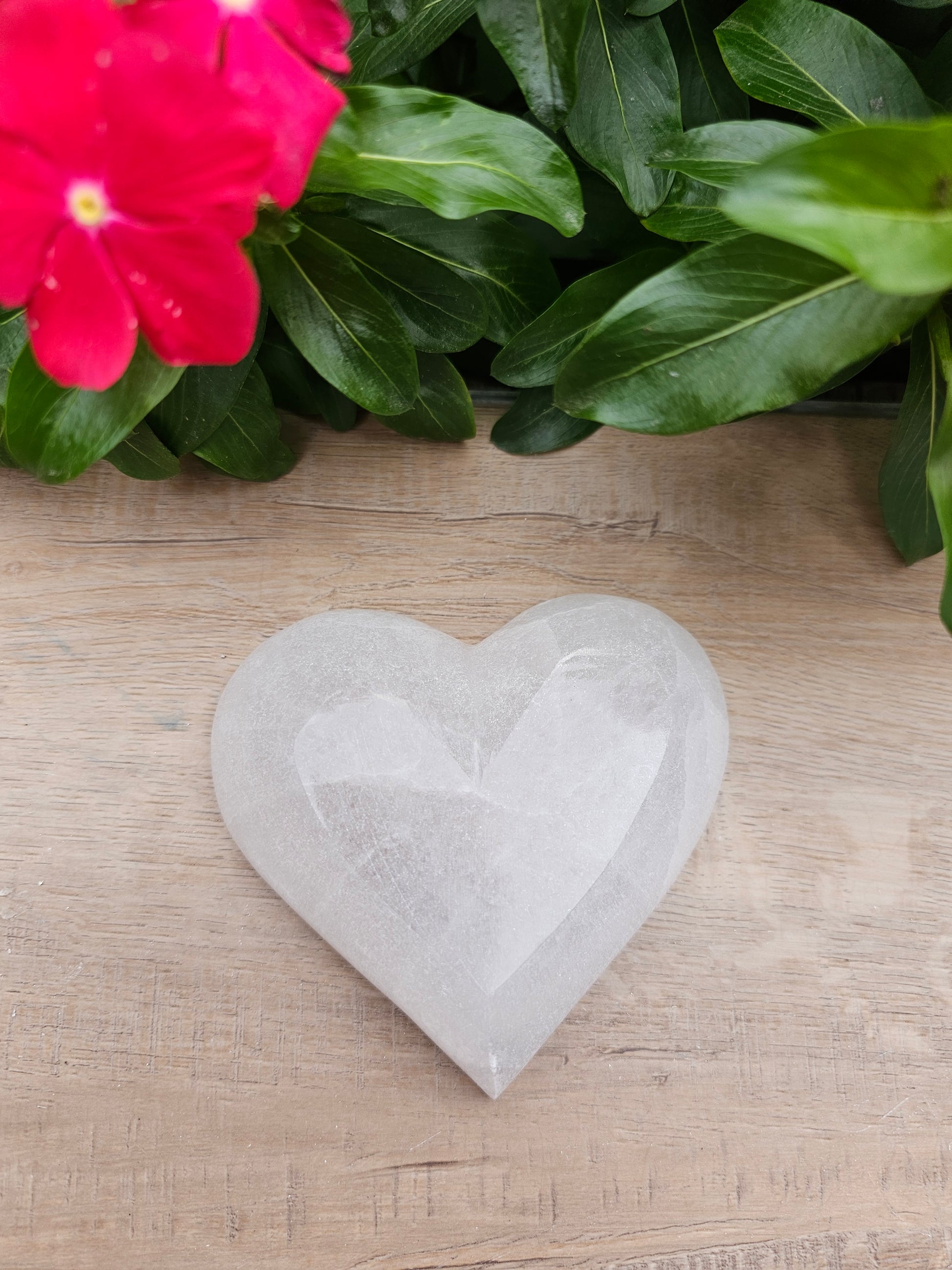 Selenite Crystal Heart Bowl - Natural Healing Stone Dish