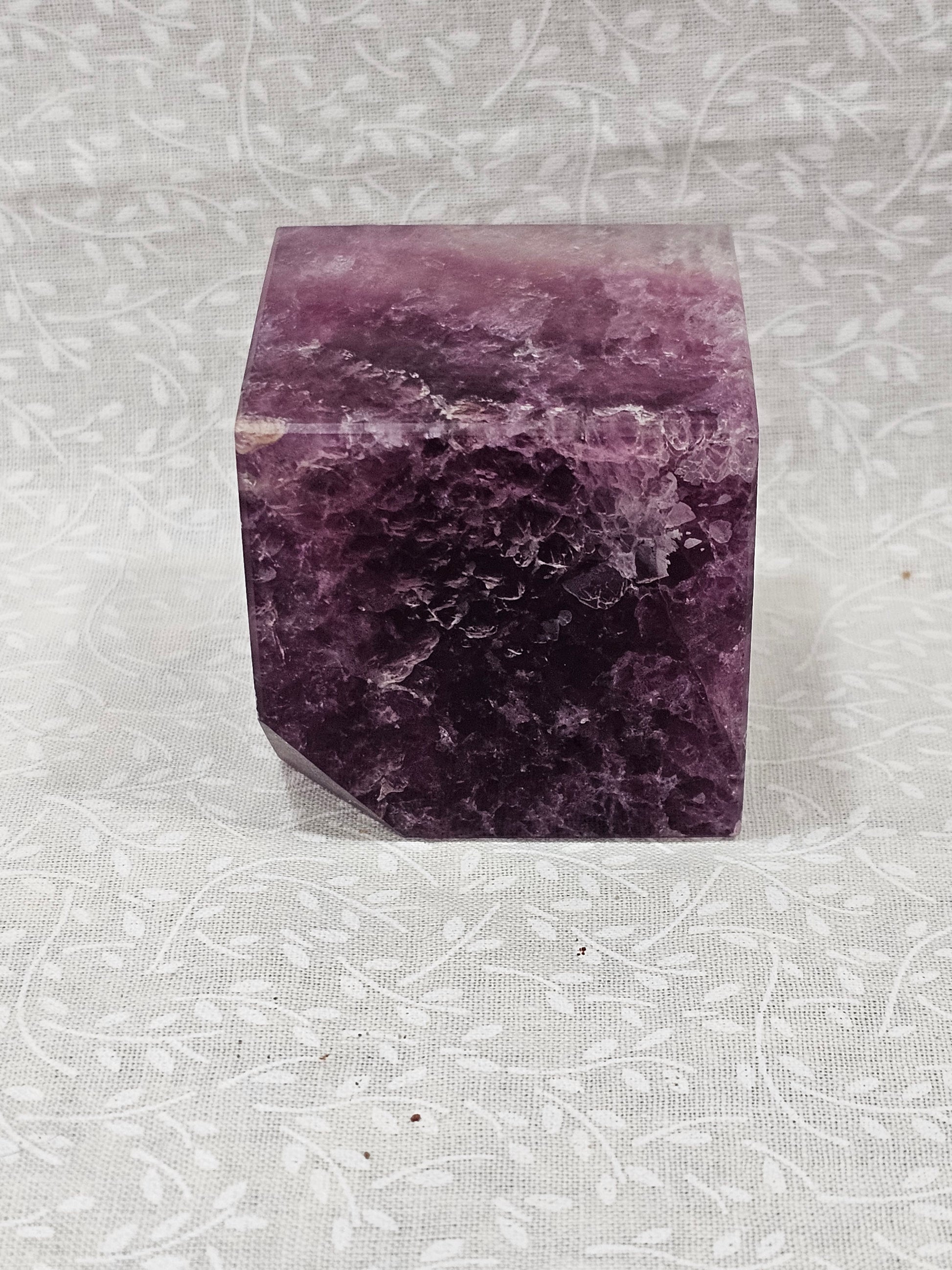 Purple Fluorite Crystal Cube