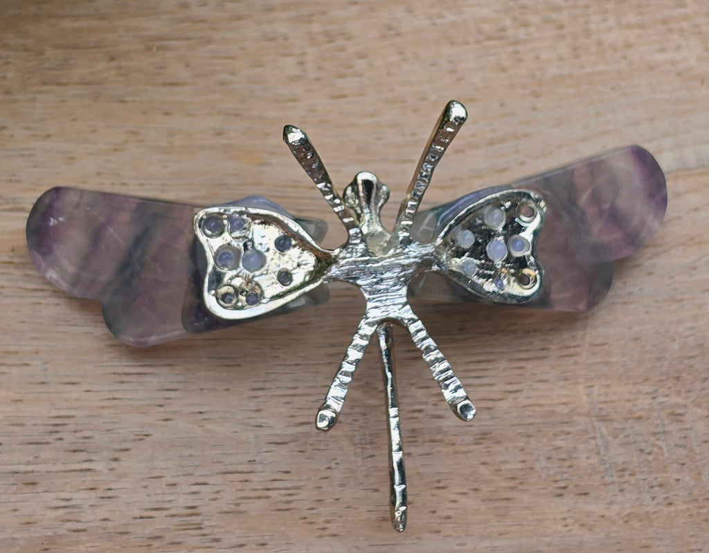 Rainbow Fluorite Crystal Dragonfly
