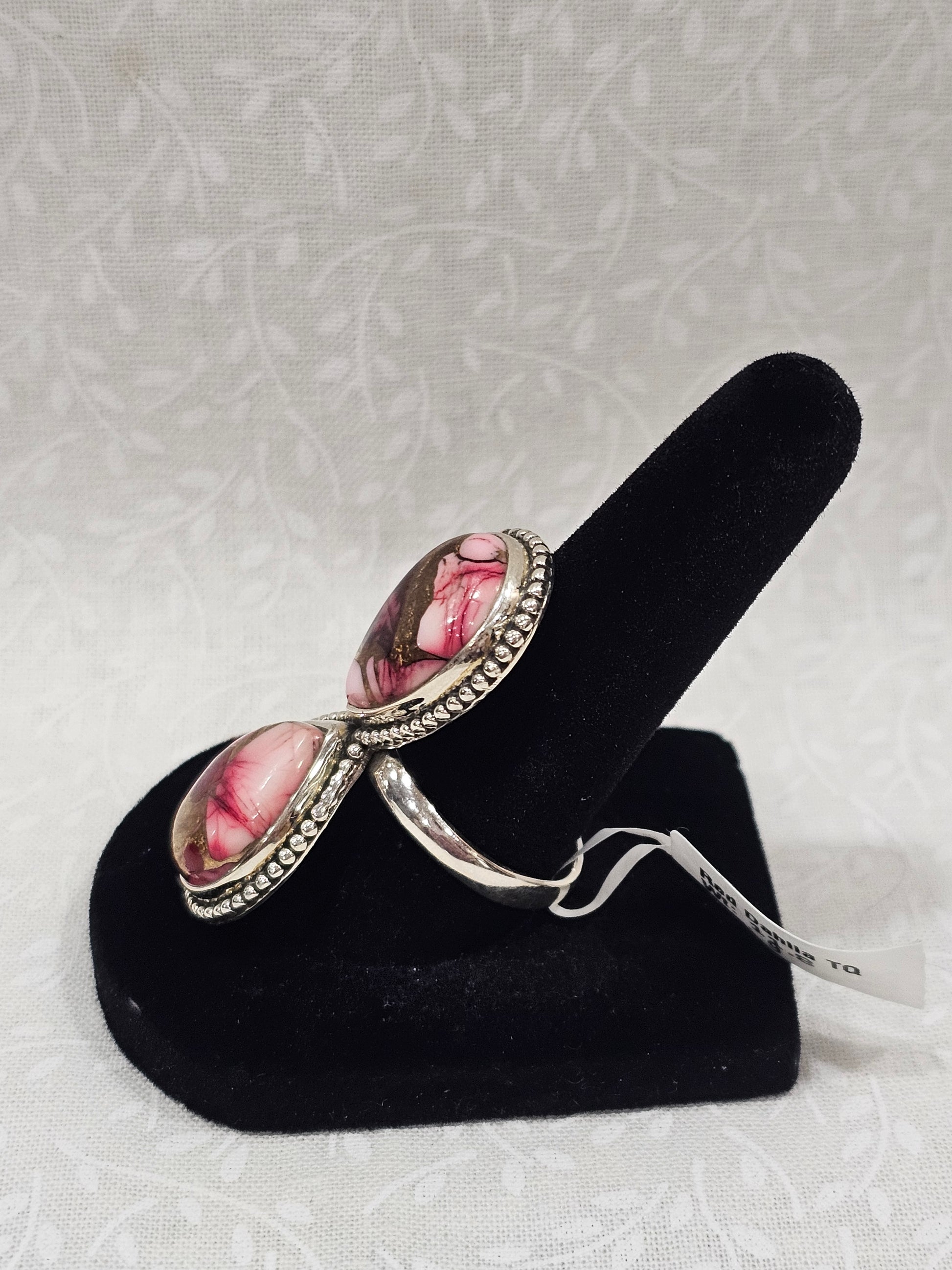 Sterling Silver Red Dahlia Gemstone Ring 9