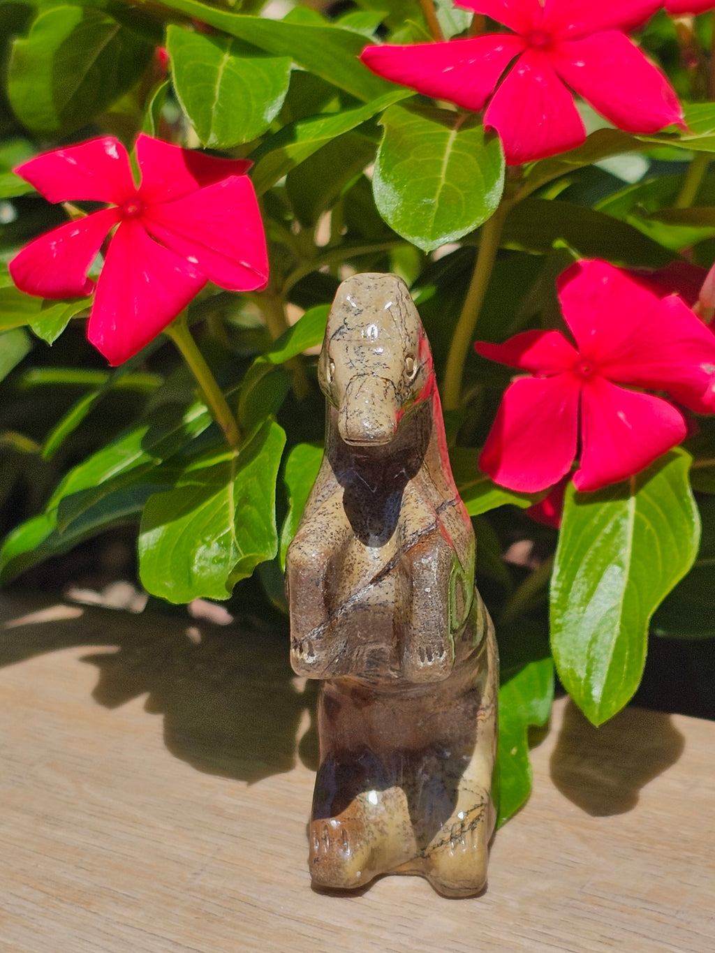 Picture Jasper Crystal Horse Carved Stone Animal Figurine