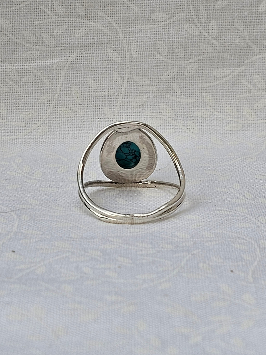 Sterling Silver Turquoise Gemstone Ring Healer Stone - Size 8