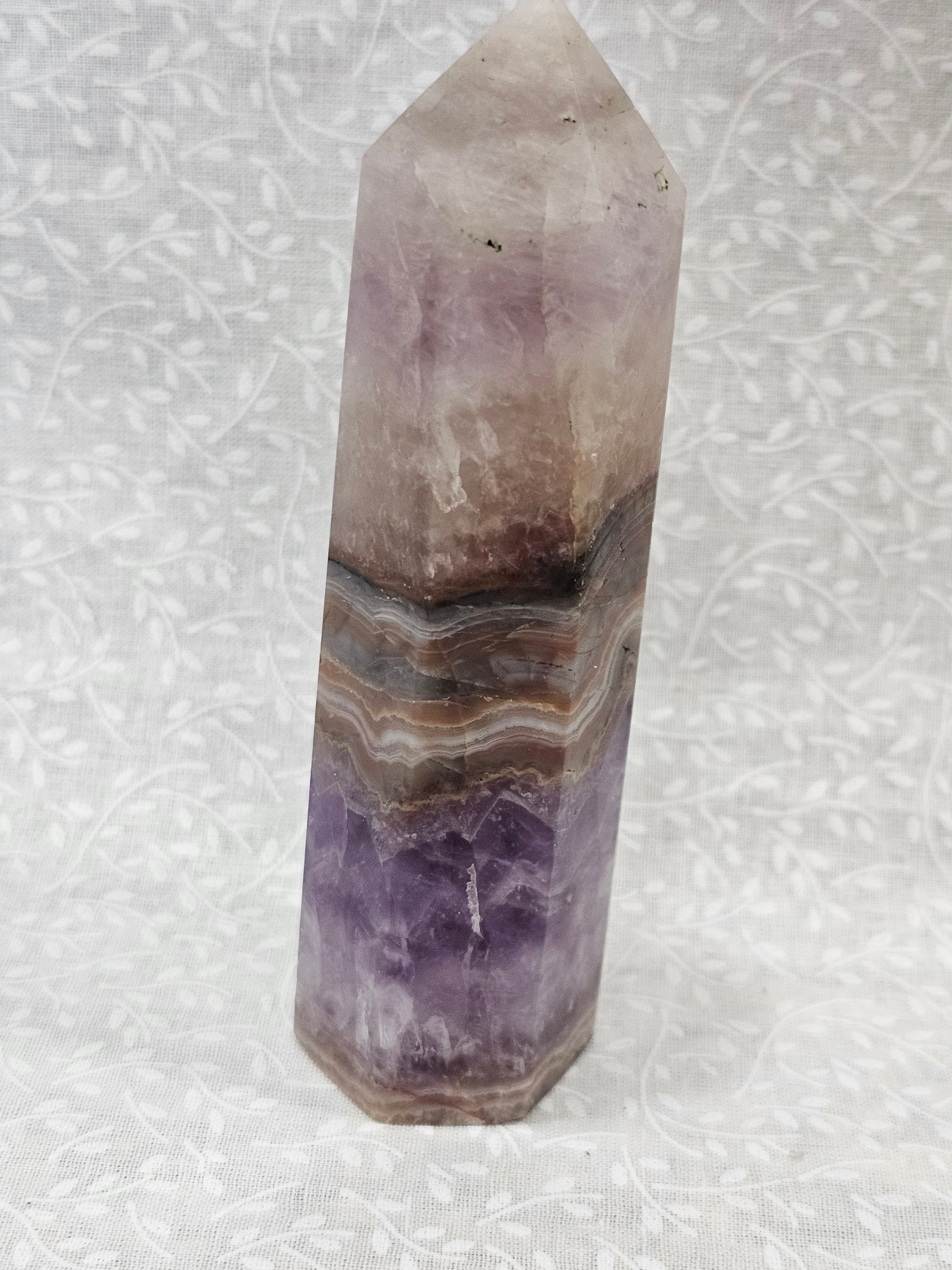 Amethyst Crazy Lace Agate Crystal Tower