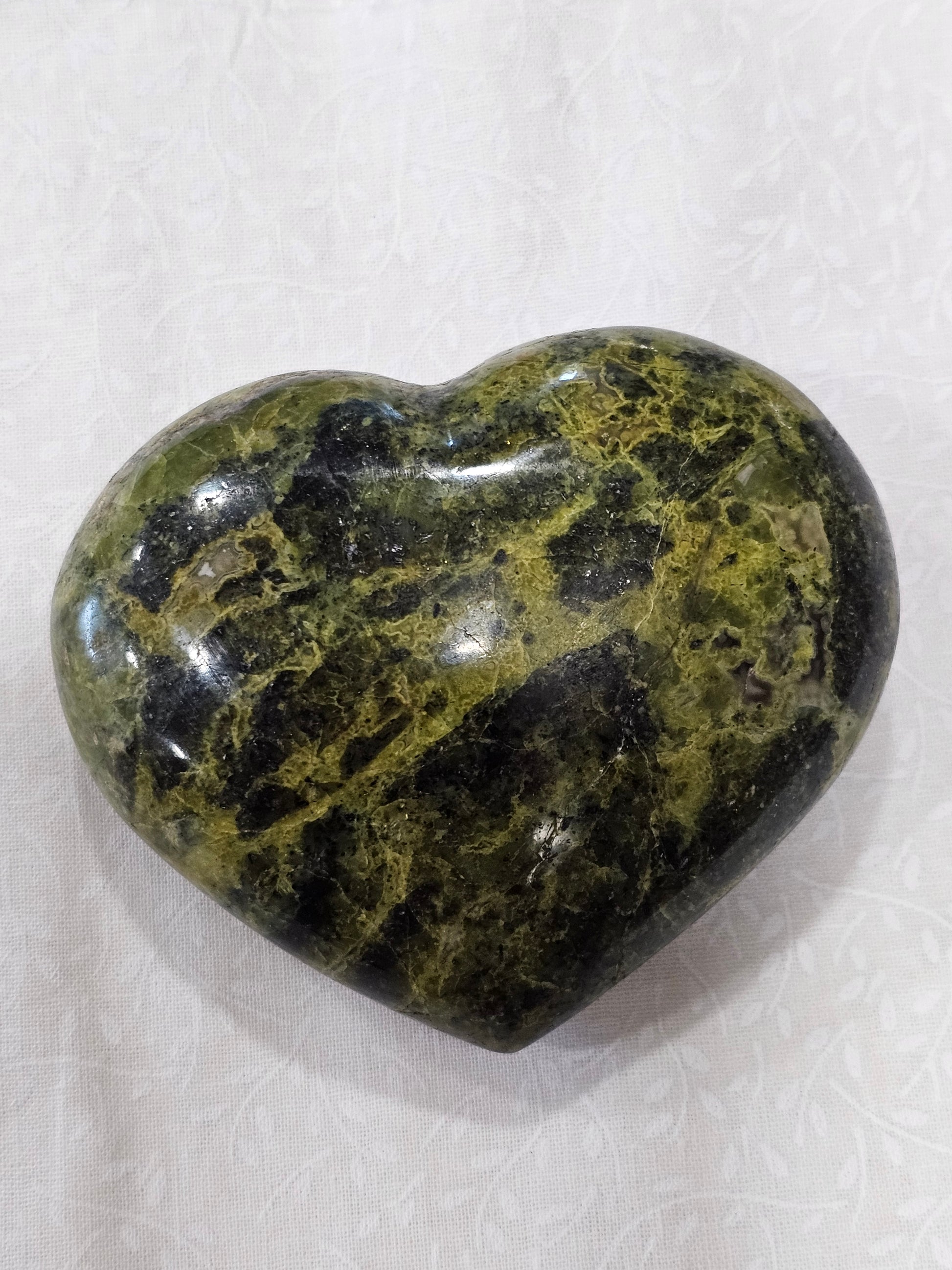 Serpentine Crystal Heart