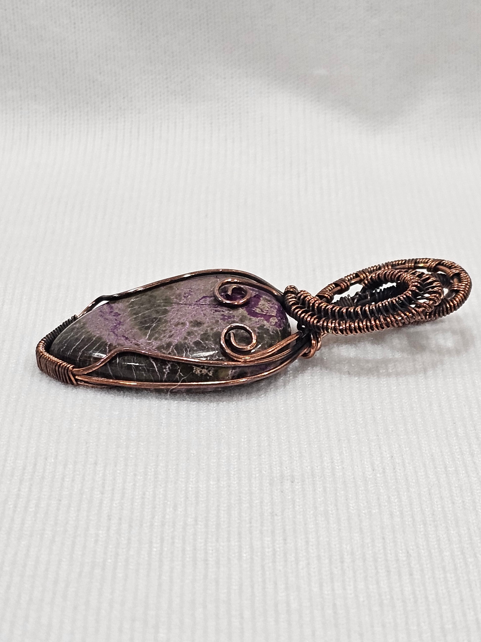 Purpurlite Pendant - Natural Purple Stone Sterling Silver