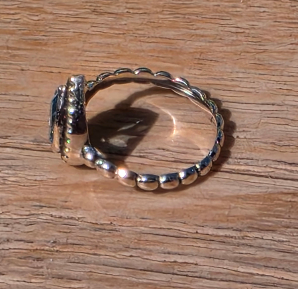 Sterling Silver Aquamarine Gemstone Ring - Size 6
