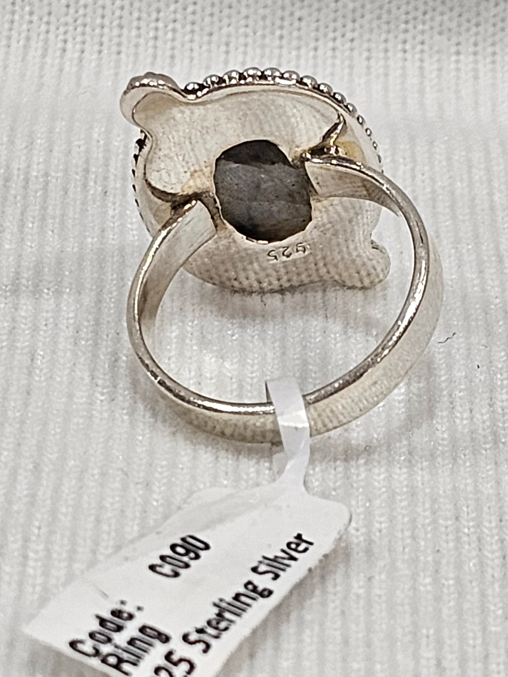 Labradorite Sterling Silver Ring Size 9