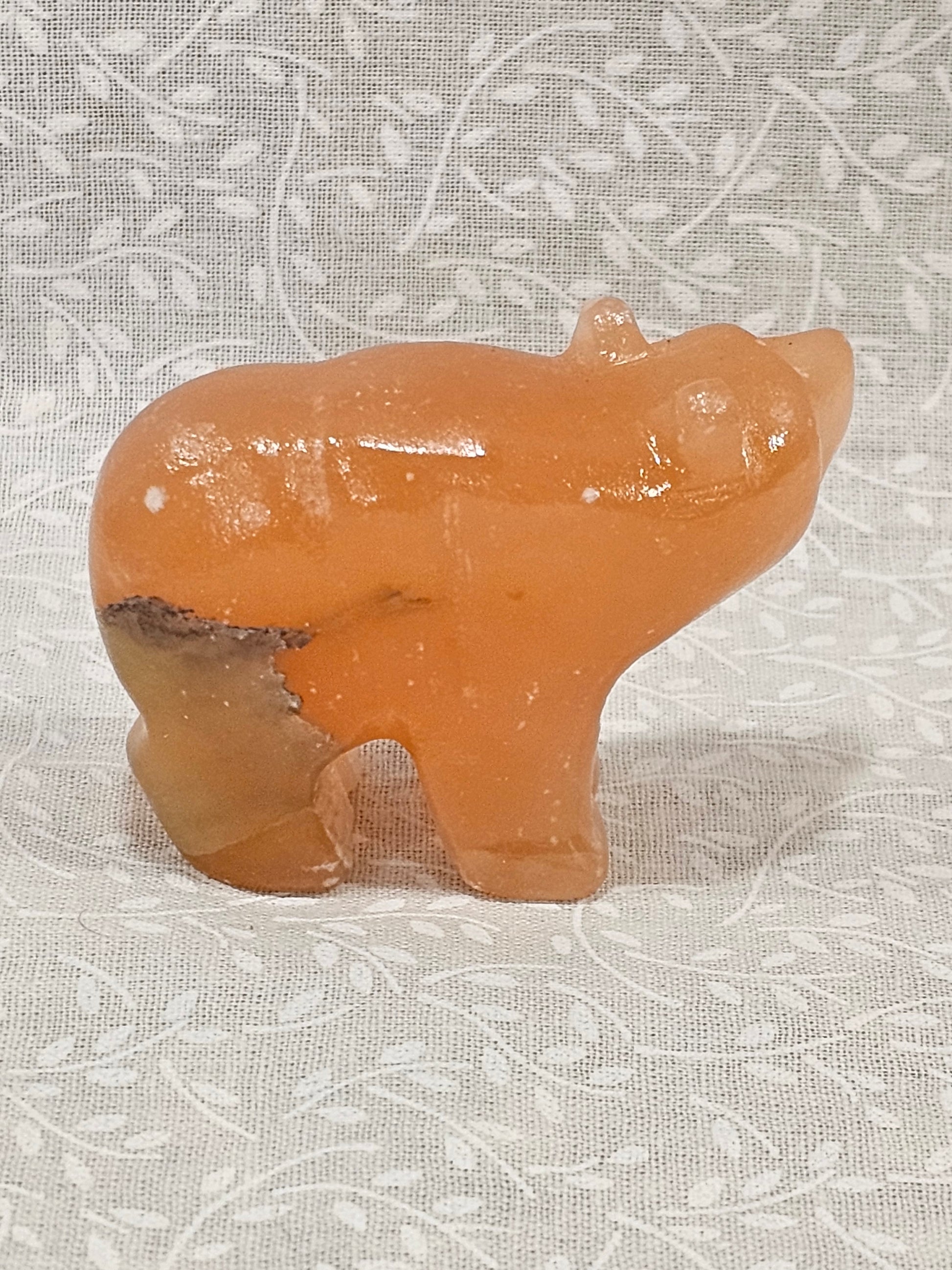 Orange Calcite Crystal Bear 2.25 Inch