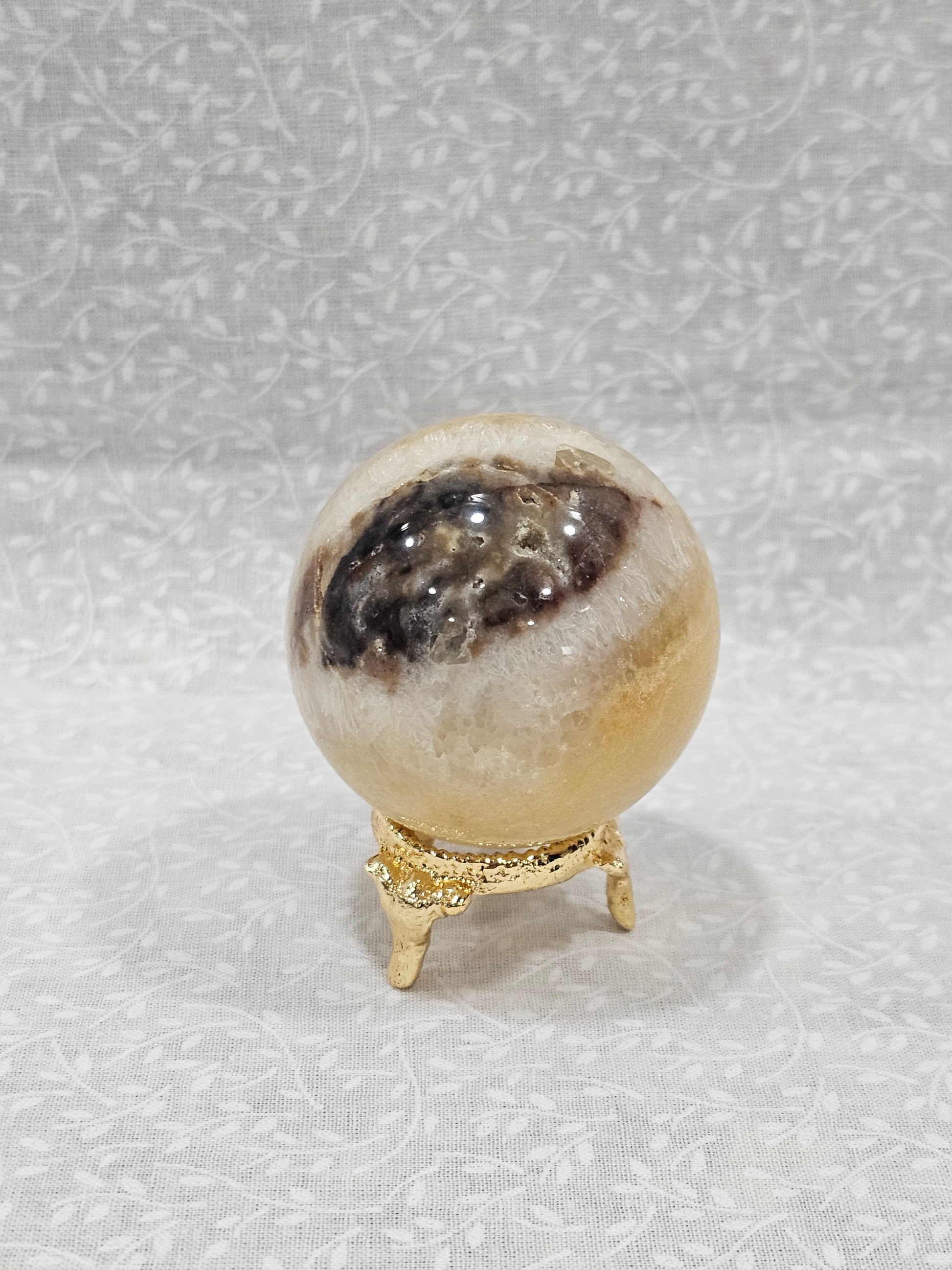 Gobi Agate Eye Crystal Sphere Rare Find