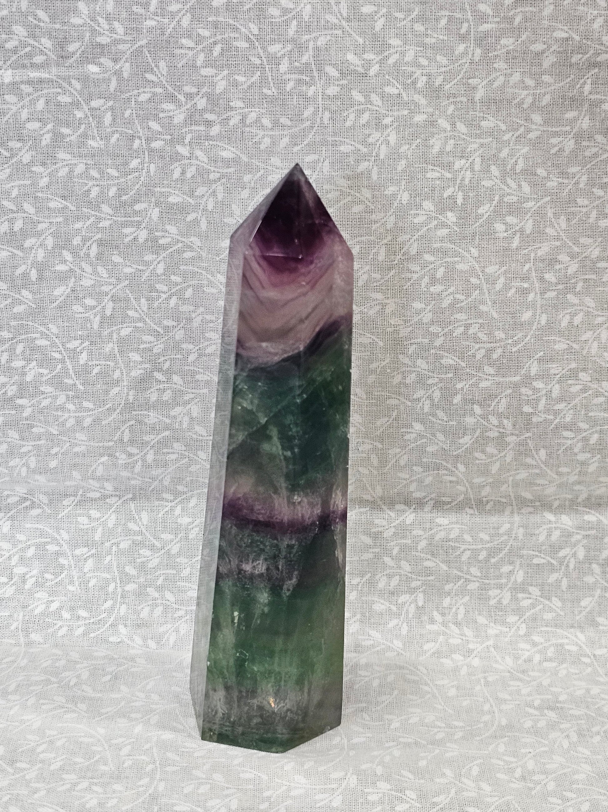 Rainbow Fluorite Crystal Tower