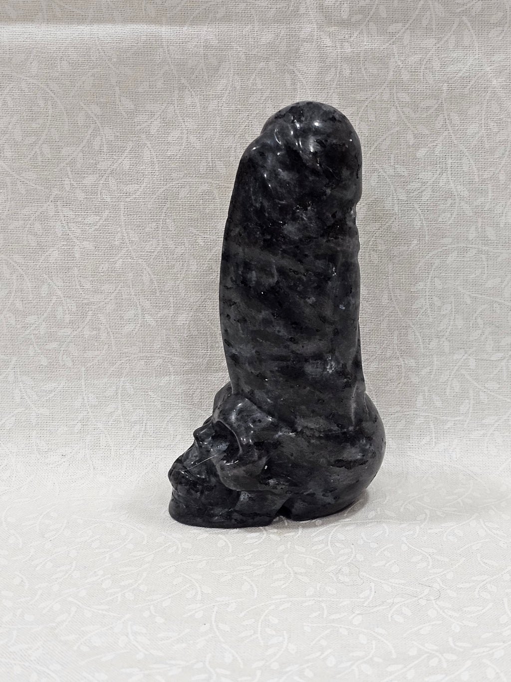Larvikite Crystal Skull Peen 4" Tall