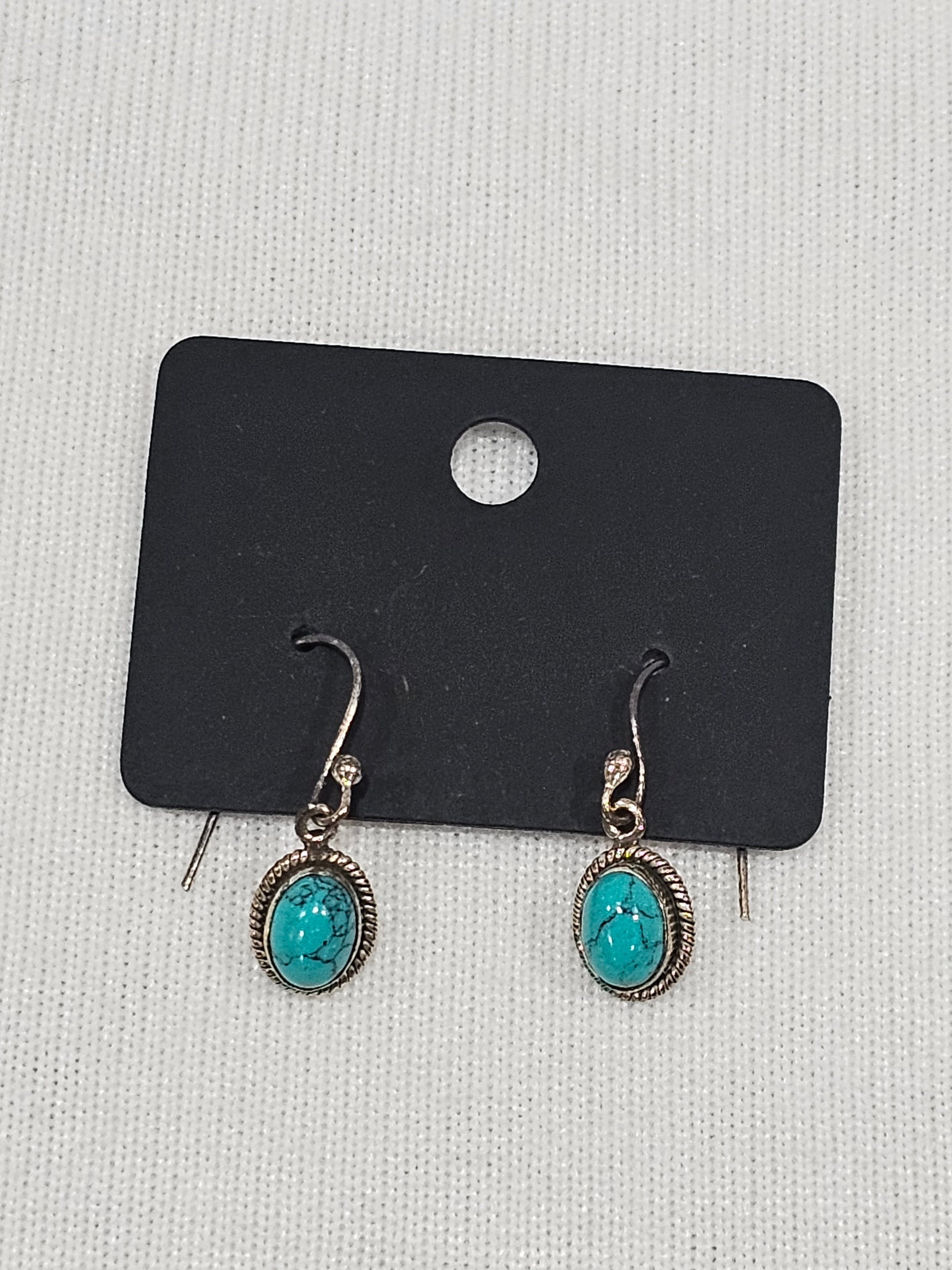 Turquoise Dangle Sterling Silver Earrings