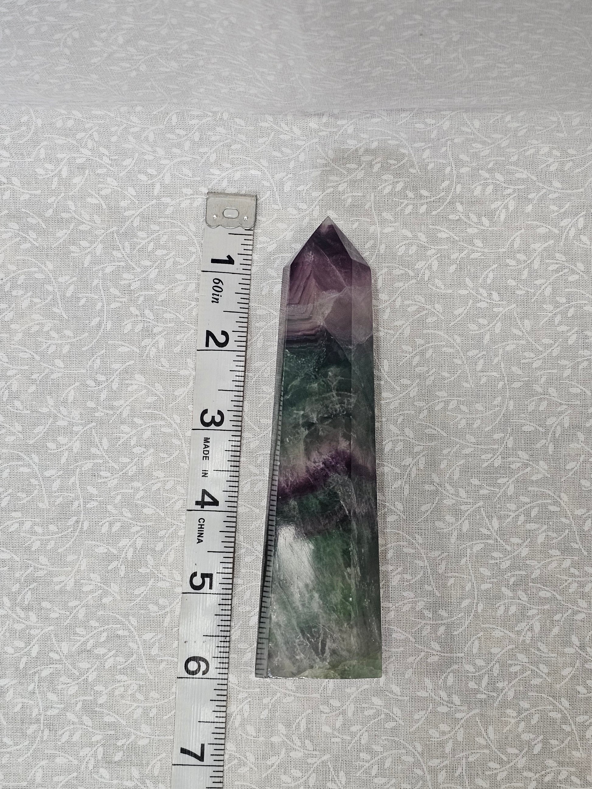 Rainbow Fluorite Crystal Tower
