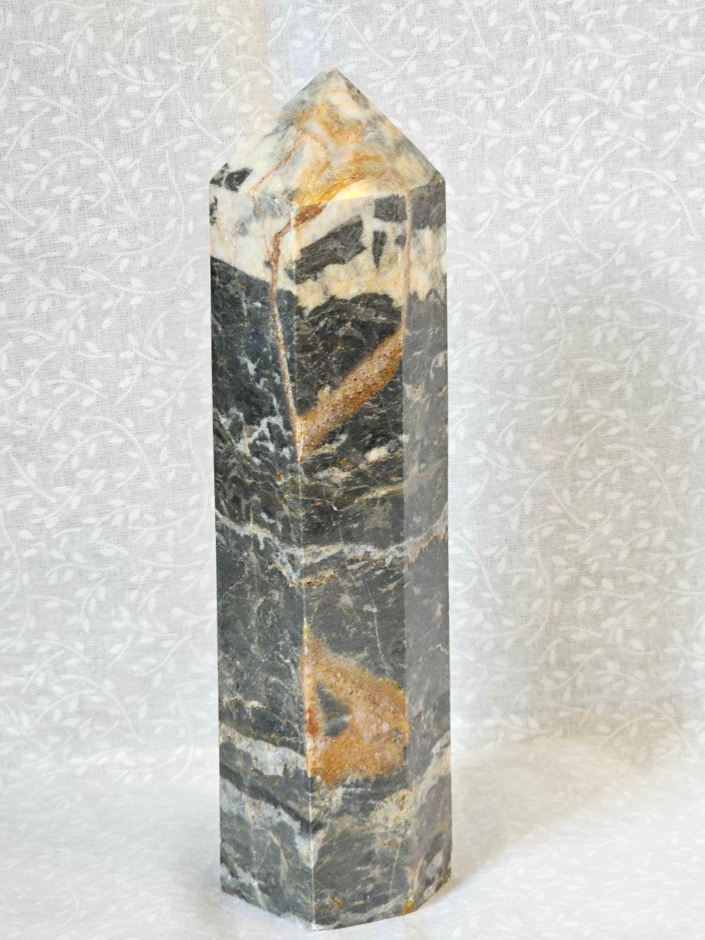 Zebra Jasper Crystal Tower 7.5 Inch