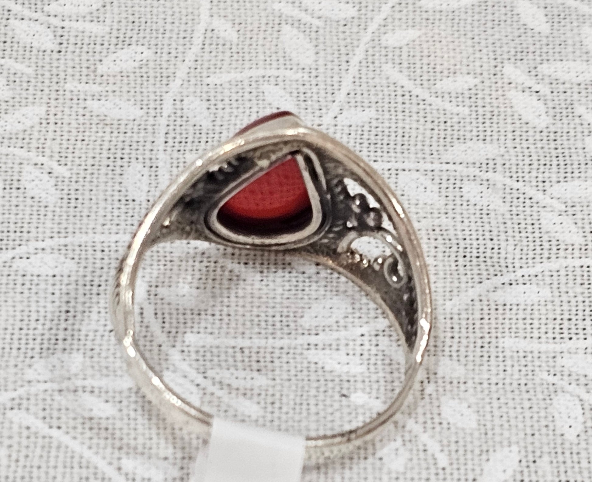 Sterling Silver Garnet Gemstone Ring 7