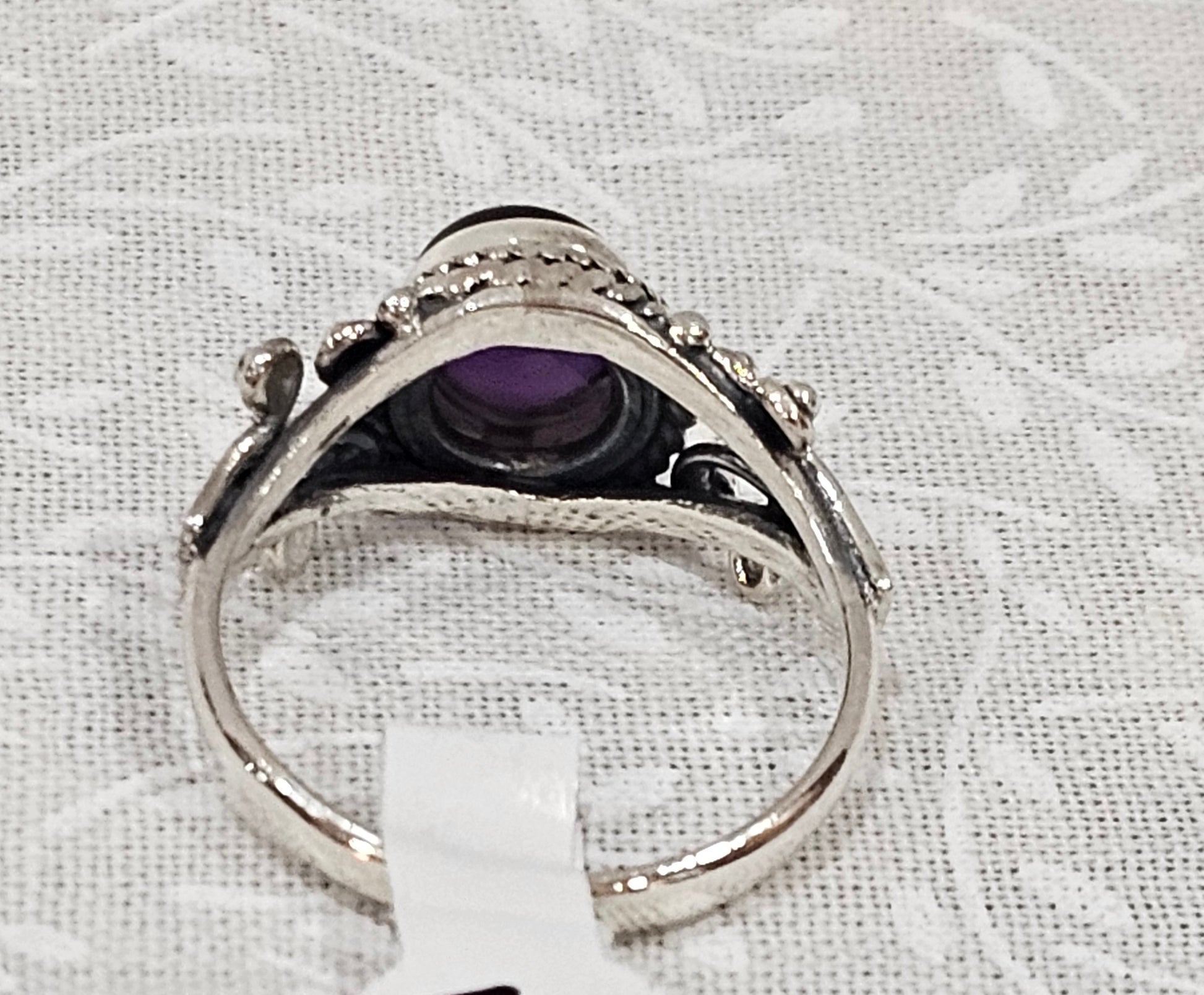 Sterling Silver Amethyst Gemstone Ring 7