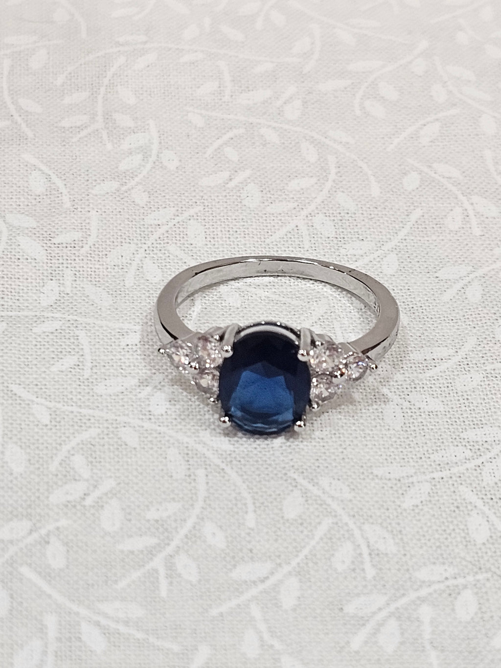 Sterling Silver Sapphire Gemstone Ring 8