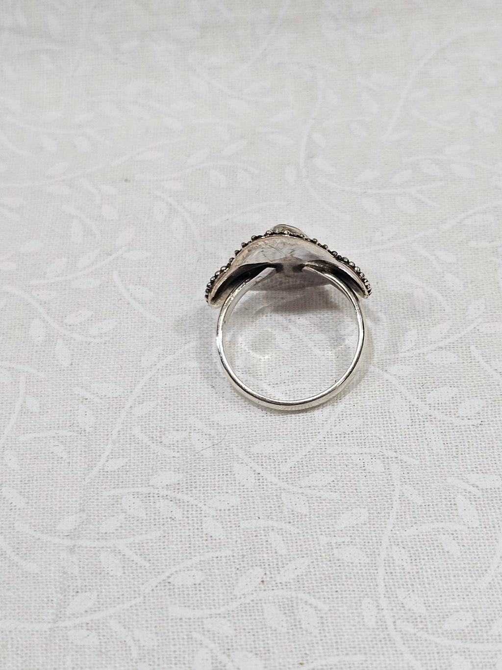 Sterling Silver Green Blue Turquoise Gemstone Ring 5