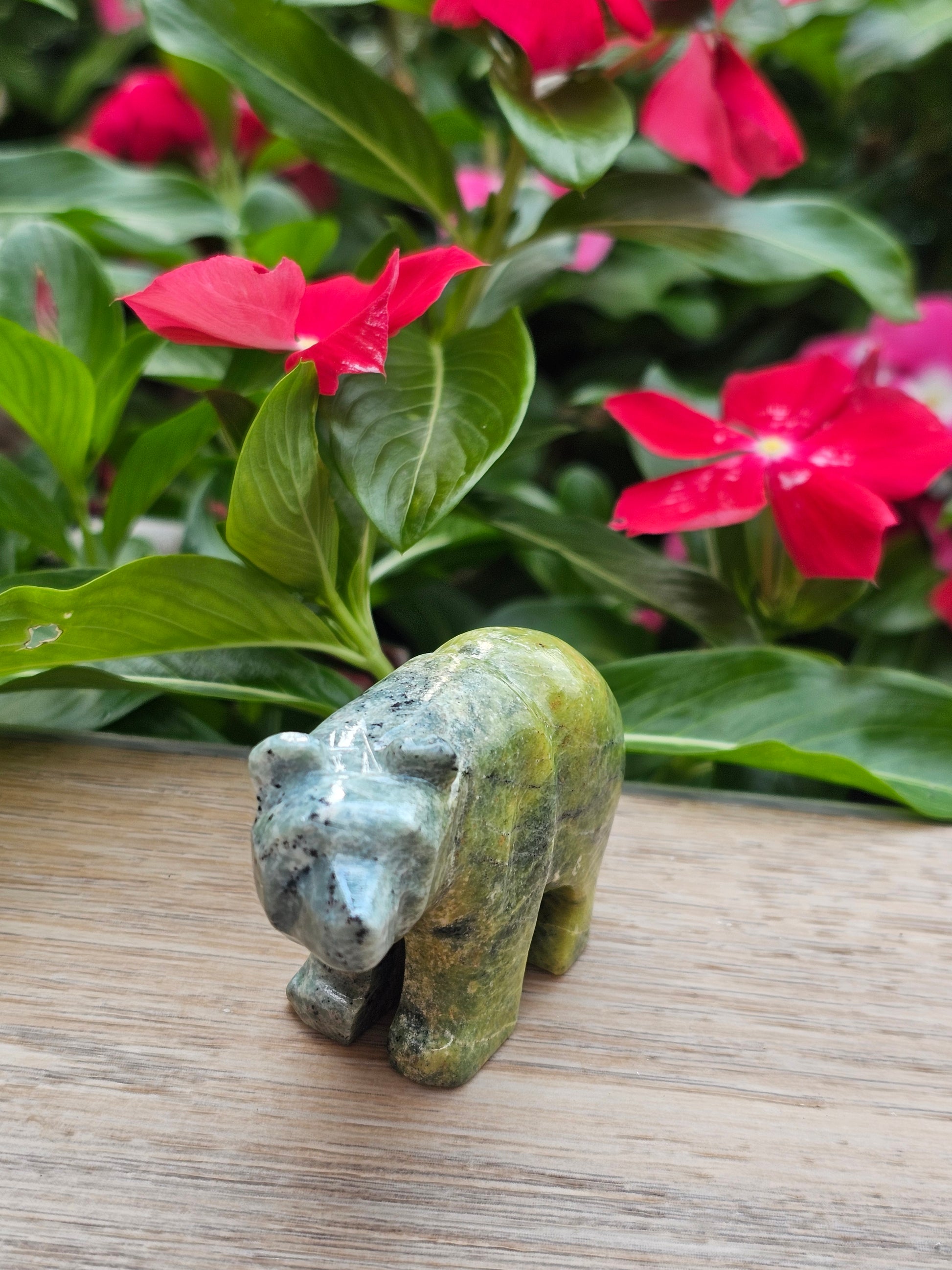 Serpentine Crystal Bear