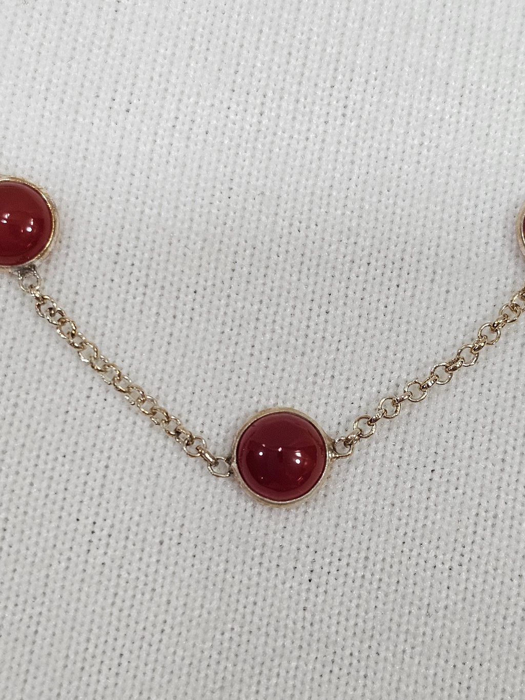 Natural Carnelian Bracelet 7.5" Adjustable to 8" - Healing Crystal Gemstone Jewelry