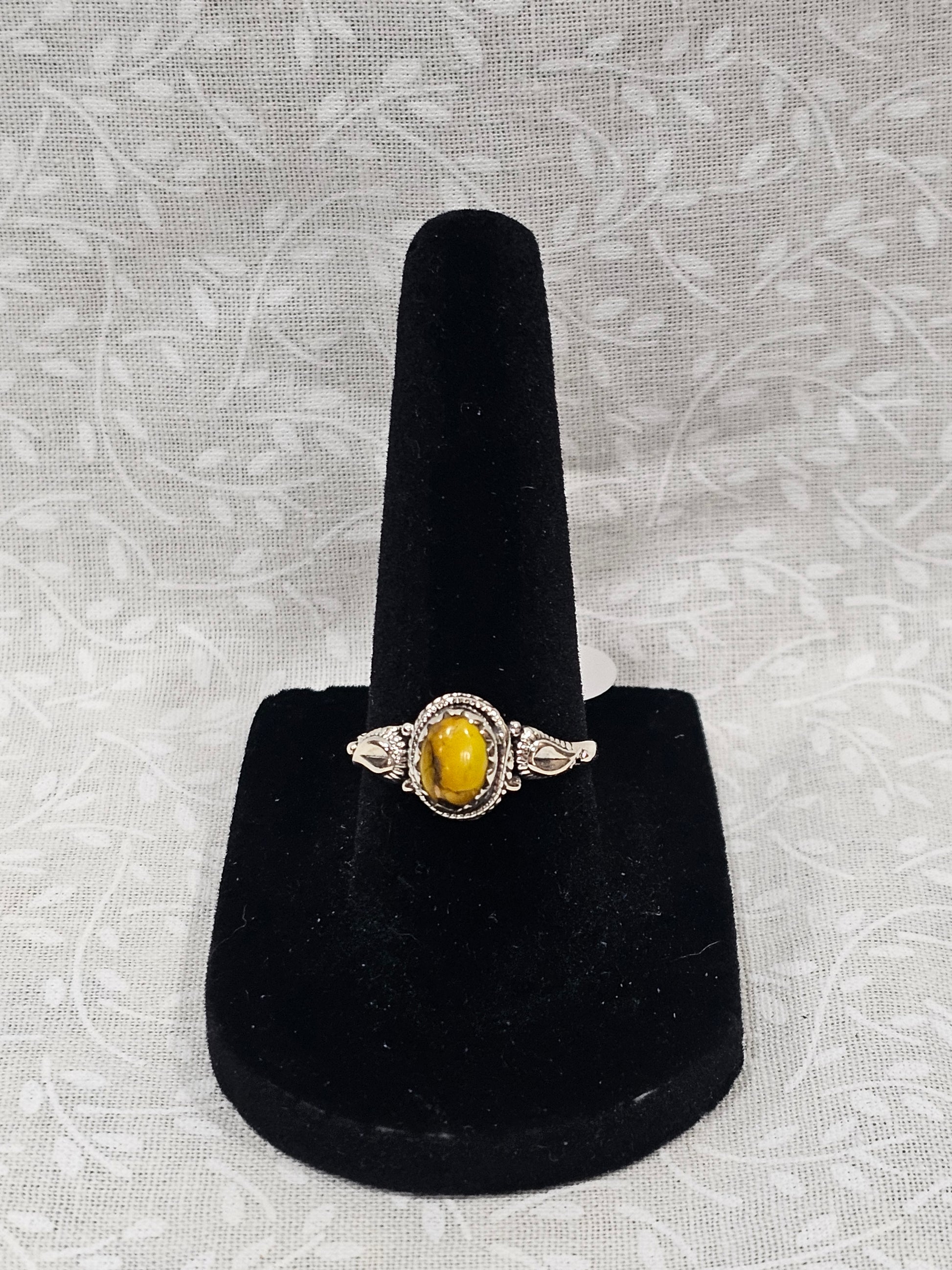 Sterling Silver Citrine Gemstone Ring 7