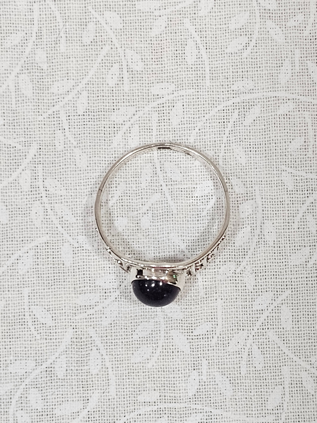 Sterling Silver Amethyst Gemstone Ring Crown Chakra - Size 8