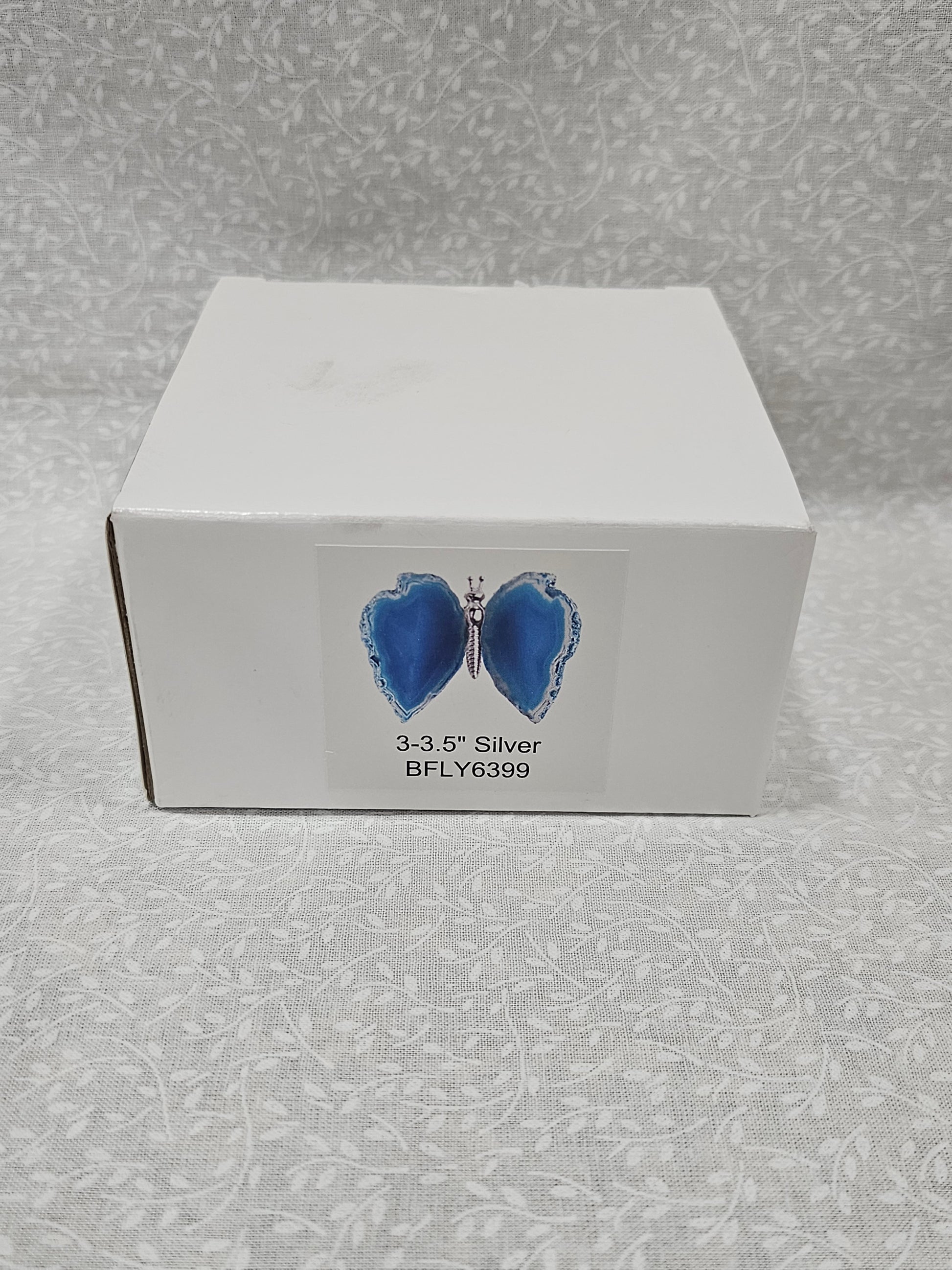Blue Agate Crystal Butterfly